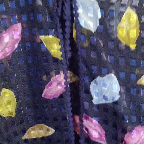 1X gorgeous multicolored open front Sheer Jacket - Picture 2 of 3